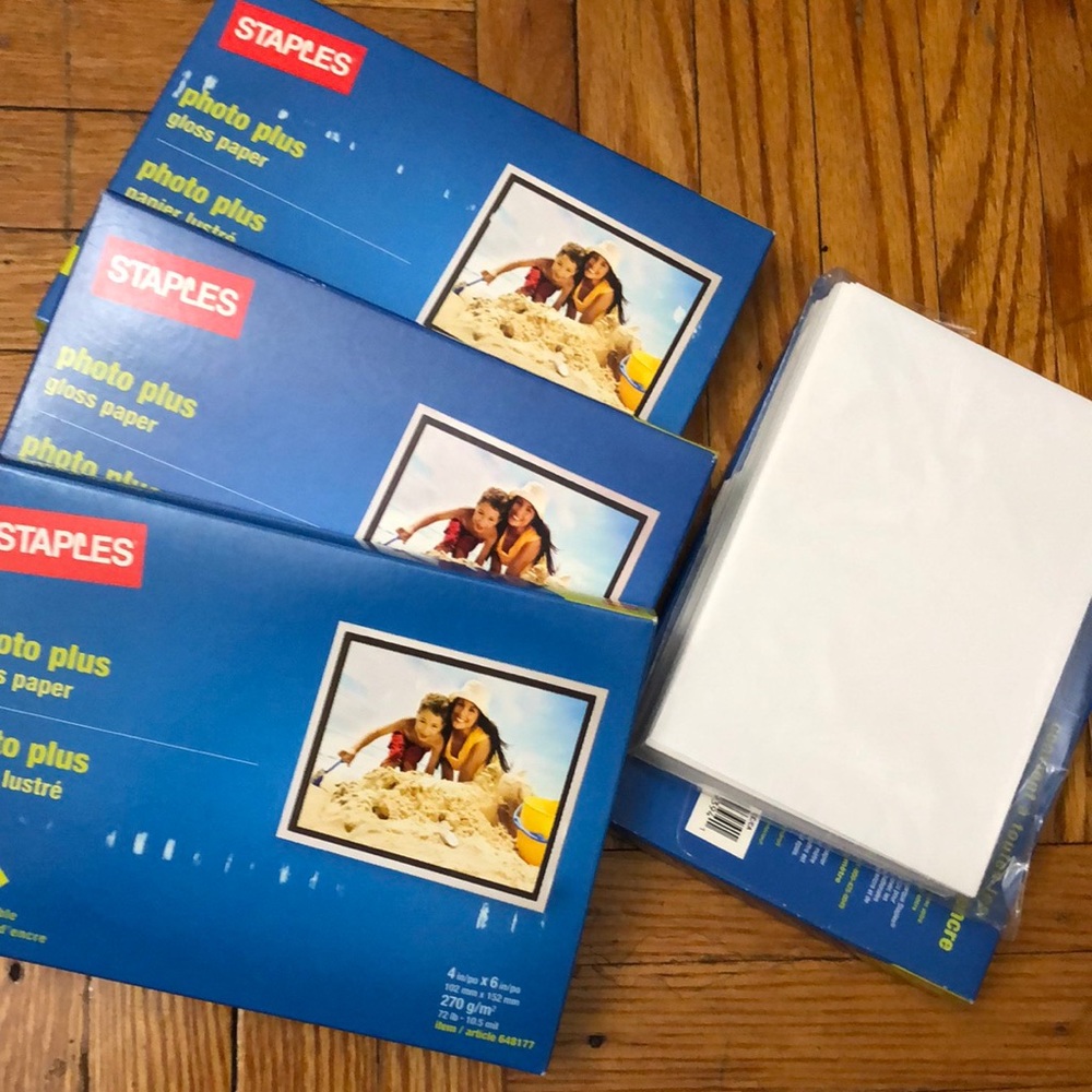 A set of Staples Photo Plus Gloss Paper